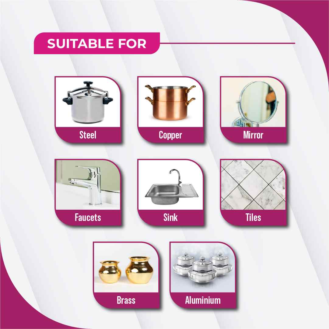 Klear Shine Magic Cleaner All purpose cleaner for Kitchen ware, Copper, Stainless Steel, Brass Shine Powder for Puja Utensils(Pack of 2)